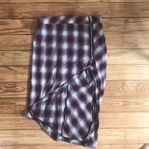 UNIF plaid skirt with zipper detail